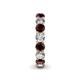 5 - Tiffany 3.80 mm Red Garnet and Diamond Eternity Band 