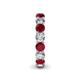 5 - Tiffany 3.80 mm Ruby and Diamond Eternity Band 