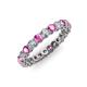 3 - Tiffany 2.80 mm Pink Sapphire and Diamond Eternity Band 