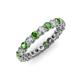3 - Tiffany 2.80 mm Green Garnet and Diamond Eternity Band 