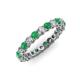3 - Tiffany 2.80 mm Emerald and Diamond Eternity Band 