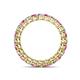 4 - Tiffany 2.80 mm Pink Sapphire and Diamond Eternity Band 