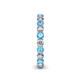 5 - Tiffany 2.80 mm Blue Topaz and Diamond Eternity Band 