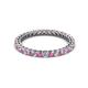 3 - Tiffany 2.00 mm Pink Sapphire and Diamond Eternity Band 