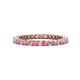 1 - Tiffany 2.00 mm Pink Tourmaline and Diamond Eternity Band 