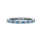 1 - Tiffany 2.00 mm Blue Topaz and Diamond Eternity Band 