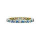 1 - Tiffany 2.00 mm Blue Topaz and Diamond Eternity Band 