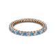 3 - Tiffany 2.00 mm Blue Topaz and Diamond Eternity Band 