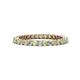 1 - Tiffany 2.00 mm Peridot and Diamond Eternity Band 
