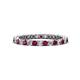 1 - Tiffany 2.00 mm Rhodolite Garnet and Diamond Eternity Band 