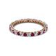 3 - Tiffany 2.00 mm Rhodolite Garnet and Diamond Eternity Band 