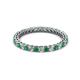 3 - Tiffany 2.00 mm Emerald and Diamond Eternity Band 
