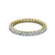 3 - Tiffany 2.00 mm Aquamarine and Diamond Eternity Band 