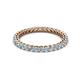 3 - Tiffany 2.00 mm Aquamarine and Diamond Eternity Band 