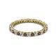 3 - Tiffany 2.00 mm Smoky Quartz and Diamond Eternity Band 