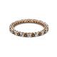 3 - Tiffany 2.00 mm Smoky Quartz and Diamond Eternity Band 