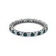 3 - Tiffany 2.00 mm London Blue Topaz and Diamond Eternity Band 