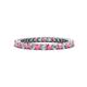 1 - Tiffany 2.00 mm Pink Tourmaline and Diamond Eternity Band 