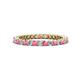1 - Tiffany 2.00 mm Pink Tourmaline and Diamond Eternity Band 