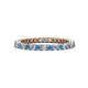 1 - Tiffany 2.00 mm Blue Topaz and Diamond Eternity Band 