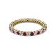 3 - Tiffany 2.00 mm Rhodolite Garnet and Diamond Eternity Band 