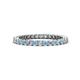 1 - Tiffany 2.00 mm Aquamarine and Diamond Eternity Band 