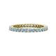 1 - Tiffany 2.00 mm Aquamarine and Diamond Eternity Band 