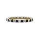 1 - Tiffany 2.00 mm Round Blue Sapphire and Diamond Eternity Band 