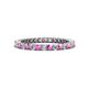 1 - Tiffany 2.00 mm Pink Sapphire and Diamond Eternity Band 