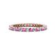 1 - Tiffany 2.00 mm Pink Sapphire and Diamond Eternity Band 