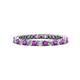 1 - Tiffany 2.00 mm Amethyst and Diamond Eternity Band 