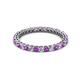 2 - Tiffany 2.00 mm Amethyst and Diamond Eternity Band 