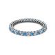 2 - Tiffany 2.00 mm Blue Topaz and Diamond Eternity Band 