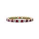 1 - Tiffany 2.00 mm Rhodolite Garnet and Diamond Eternity Band 