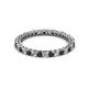 2 - Tiffany 2.00 mm Black and White Diamond Eternity Band 