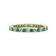 1 - Tiffany 2.00 mm Emerald and Diamond Eternity Band 
