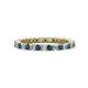 1 - Tiffany 2.00 mm Round Blue and White Diamond Eternity Band 