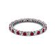 2 - Tiffany 2.00 mm Ruby and Diamond Eternity Band 
