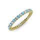 4 - Tiffany 2.00 mm Blue Topaz and Diamond Eternity Band 