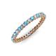 4 - Tiffany 2.00 mm Blue Topaz and Diamond Eternity Band 