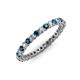 4 - Tiffany 2.00 mm Blue and White Diamond Eternity Band 