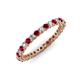 4 - Tiffany 2.00 mm Ruby and Diamond Eternity Band 