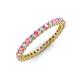 4 - Tiffany 2.00 mm Pink Tourmaline and Diamond Eternity Band 