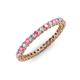 4 - Tiffany 2.00 mm Pink Tourmaline and Diamond Eternity Band 