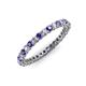 4 - Tiffany 2.00 mm Iolite and Diamond Eternity Band 
