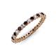 4 - Tiffany 2.00 mm Red Garnet and Diamond Eternity Band 