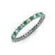 4 - Tiffany 2.00 mm Emerald and Diamond Eternity Band 
