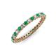 4 - Tiffany 2.00 mm Emerald and Diamond Eternity Band 