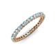 4 - Tiffany 2.00 mm Aquamarine and Diamond Eternity Band 