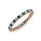 4 - Tiffany 2.00 mm Blue and White Diamond Eternity Band 